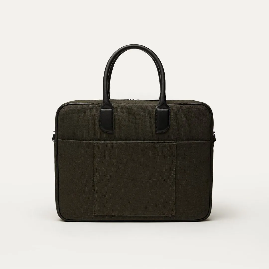 Lesage Canvas Computer Bag (Green)