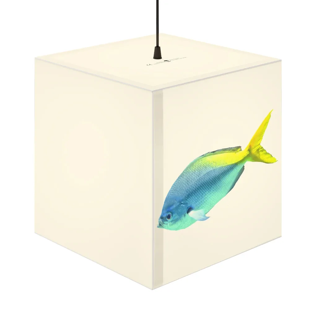 Light Blue and Yellow Fish Personalized Lamp