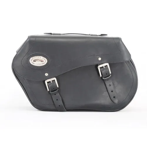 Longride Leather Saddlebags Black - 43 Liters