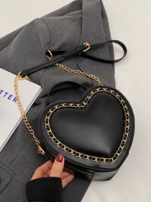 Loved So Dearly Heart-Shaped Crossbody Bag