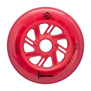 Luminous LED Inline Wheels 125mm/85a - Red/Red - Sold by the Single Wheel