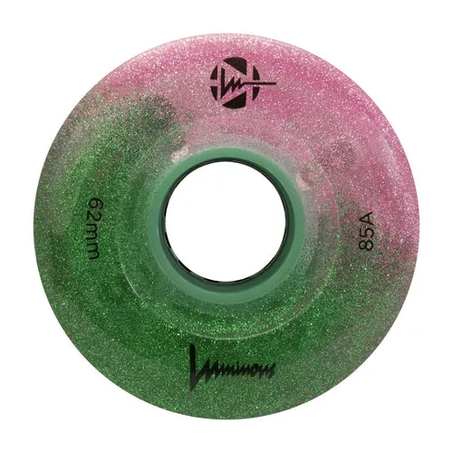 LUMINOUS LED QUAD Skate Wheels 62mm 85a - Pink Forrest - Set of 4