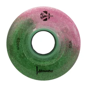 LUMINOUS LED QUAD Skate Wheels 62mm 85a - Pink Forrest - Set of 4