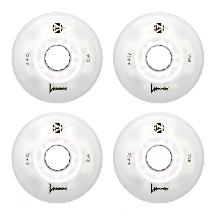 Luminous Light Up Glow LED Inline Wheels 76mm 85A - 4 Pack