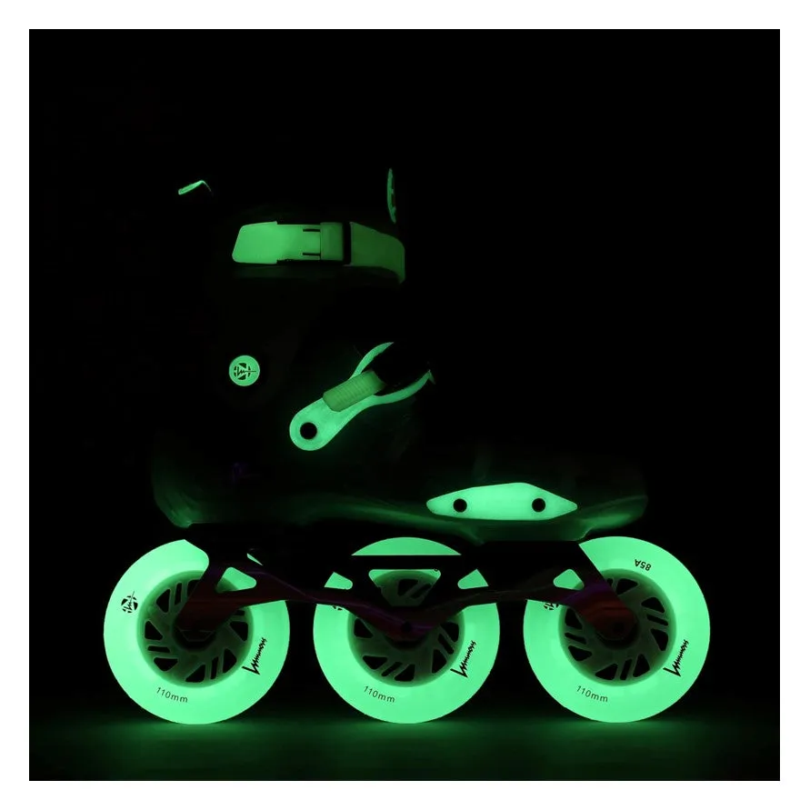 Luminous Light Up Inline Wheel White Glow 125mm 85A