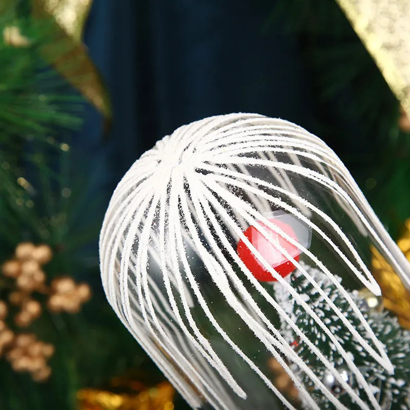 Luminous Santa Claus glass lampshade