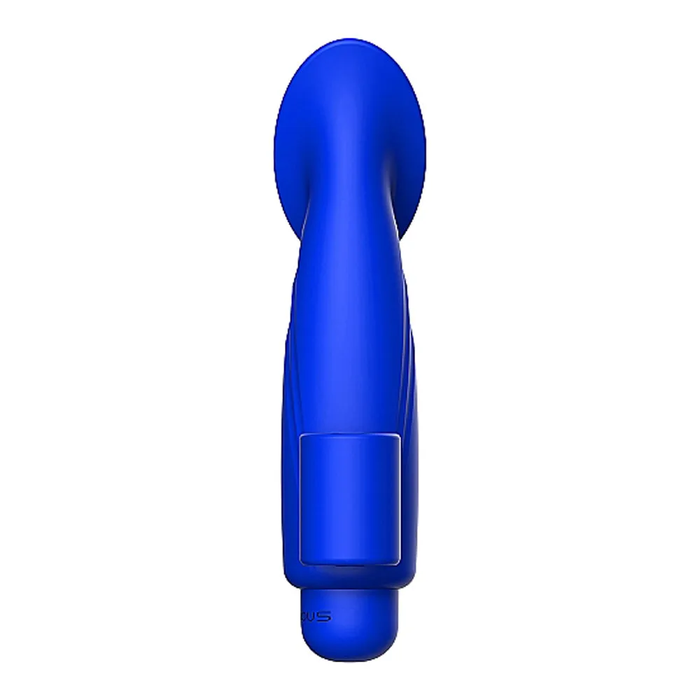 Luminous Thea 10-Speed Bullet Vibrator With Textured Silicone Finger Sleeve Royal Blue