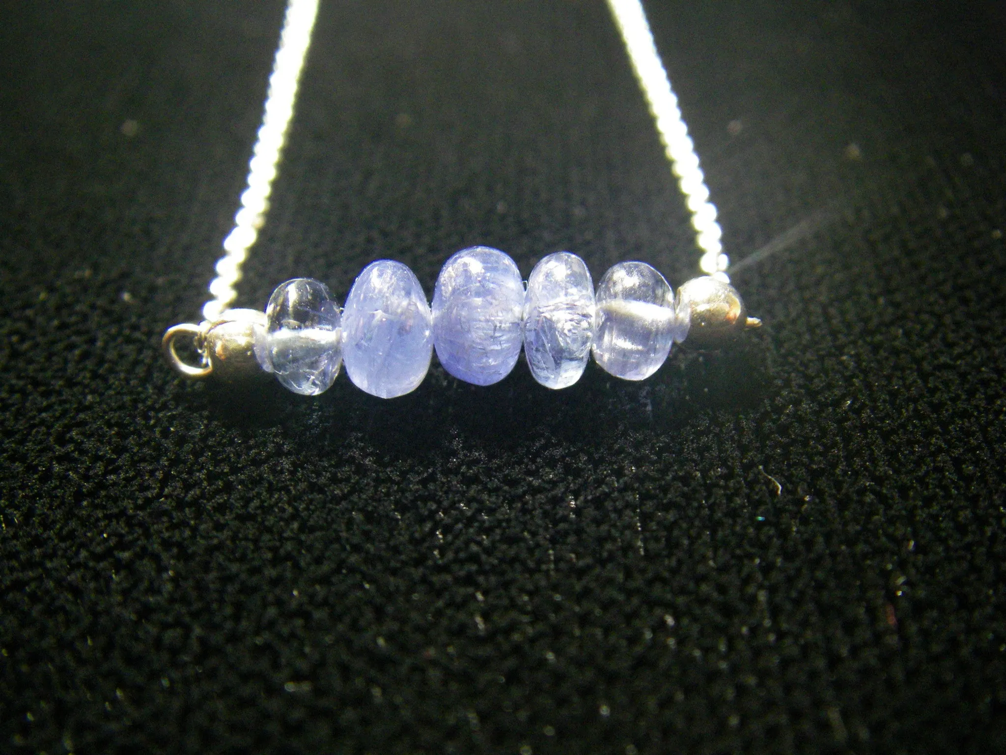 Luxurious Blue Sapphire Silver Necklace