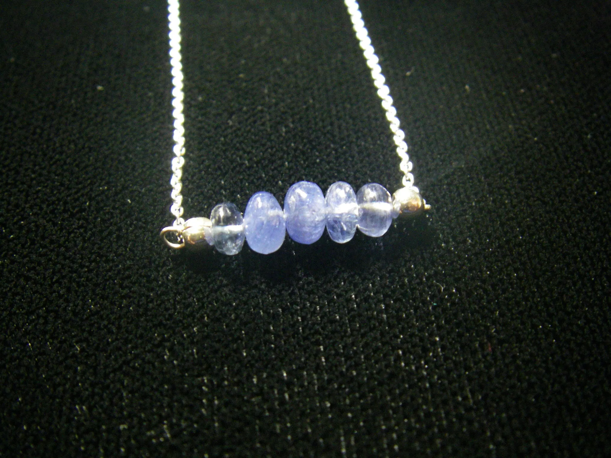 Luxurious Blue Sapphire Silver Necklace