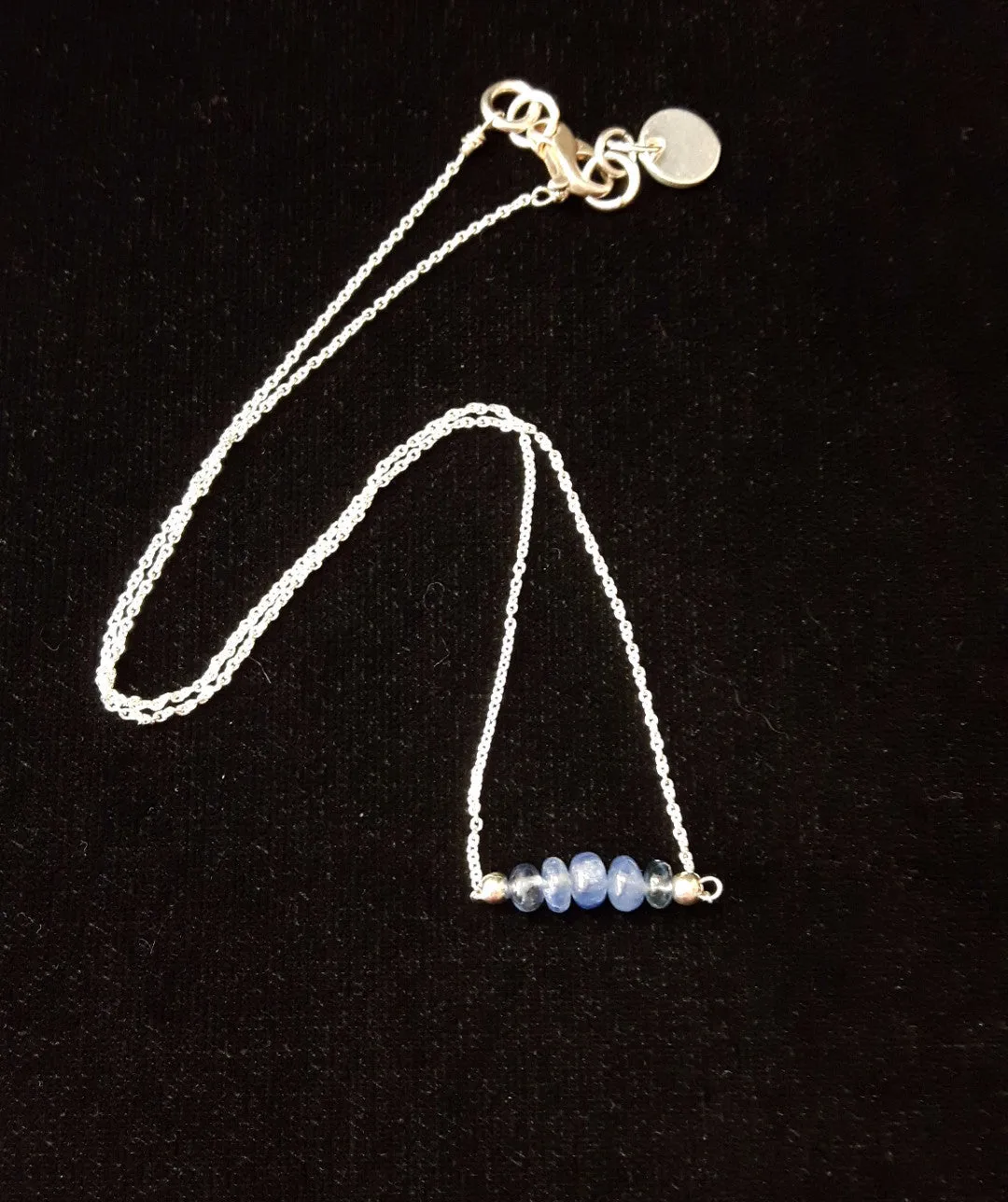 Luxurious Blue Sapphire Silver Necklace