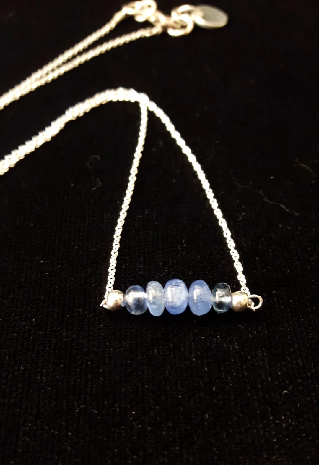 Luxurious Blue Sapphire Silver Necklace