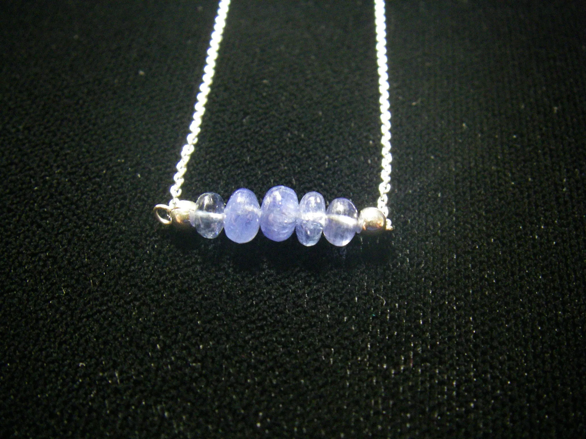 Luxurious Blue Sapphire Silver Necklace