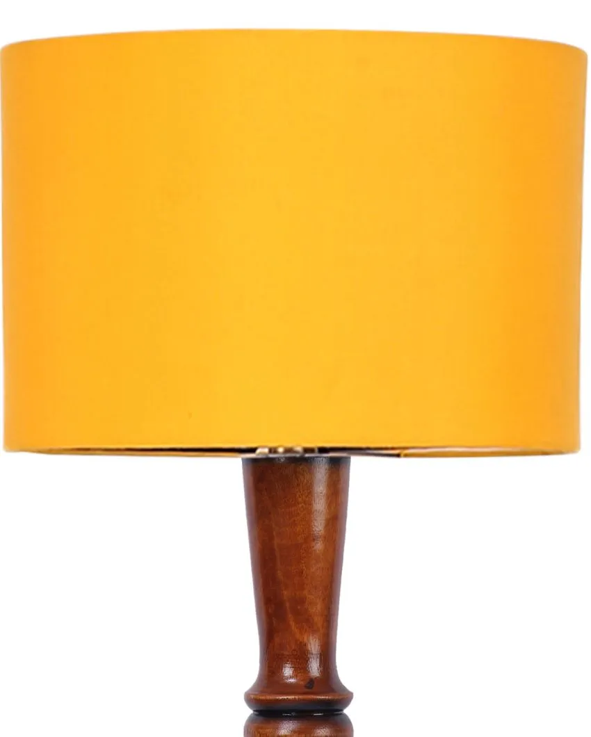 Luxurious Cotton Wooden Floor Lamp | 5 Feet