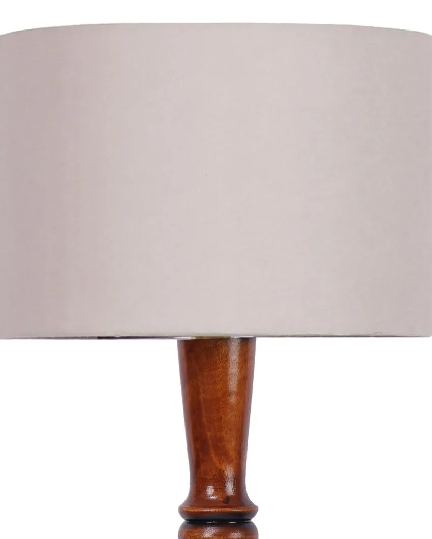 Luxurious Cotton Wooden Floor Lamp | 5 Feet