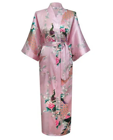 Luxurious Japanese Satin Kimono Robe