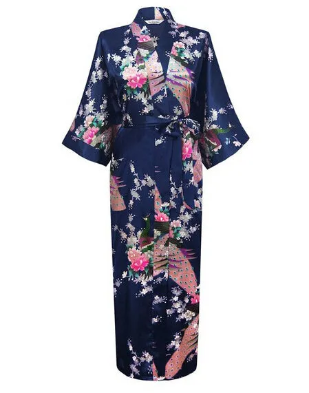 Luxurious Japanese Satin Kimono Robe