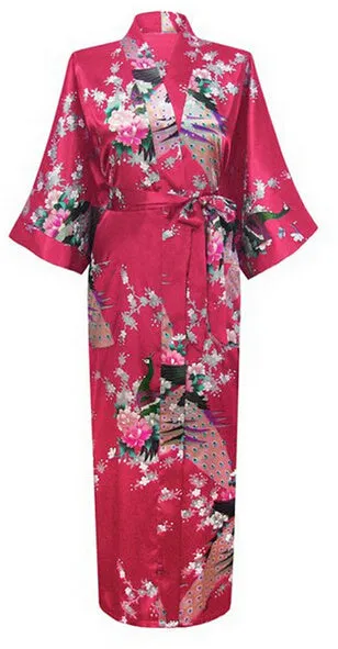 Luxurious Japanese Satin Kimono Robe