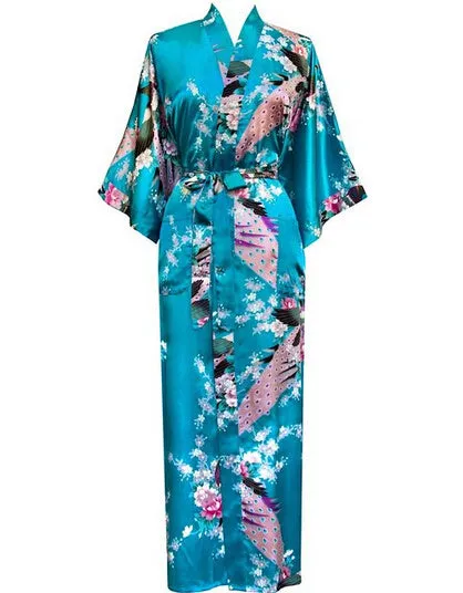 Luxurious Japanese Satin Kimono Robe