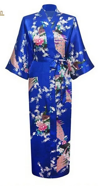 Luxurious Japanese Satin Kimono Robe