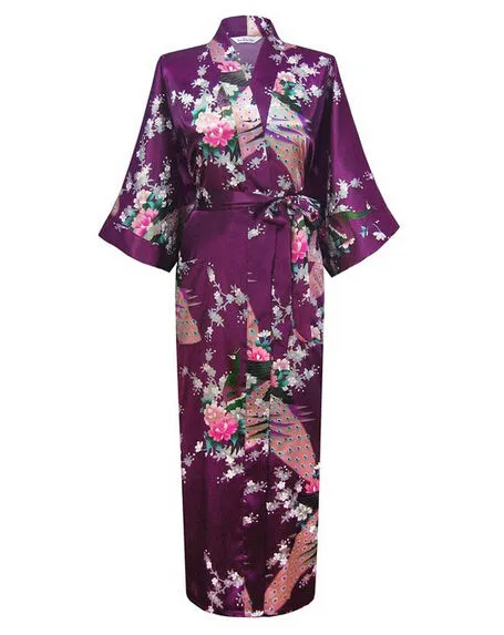 Luxurious Japanese Satin Kimono Robe