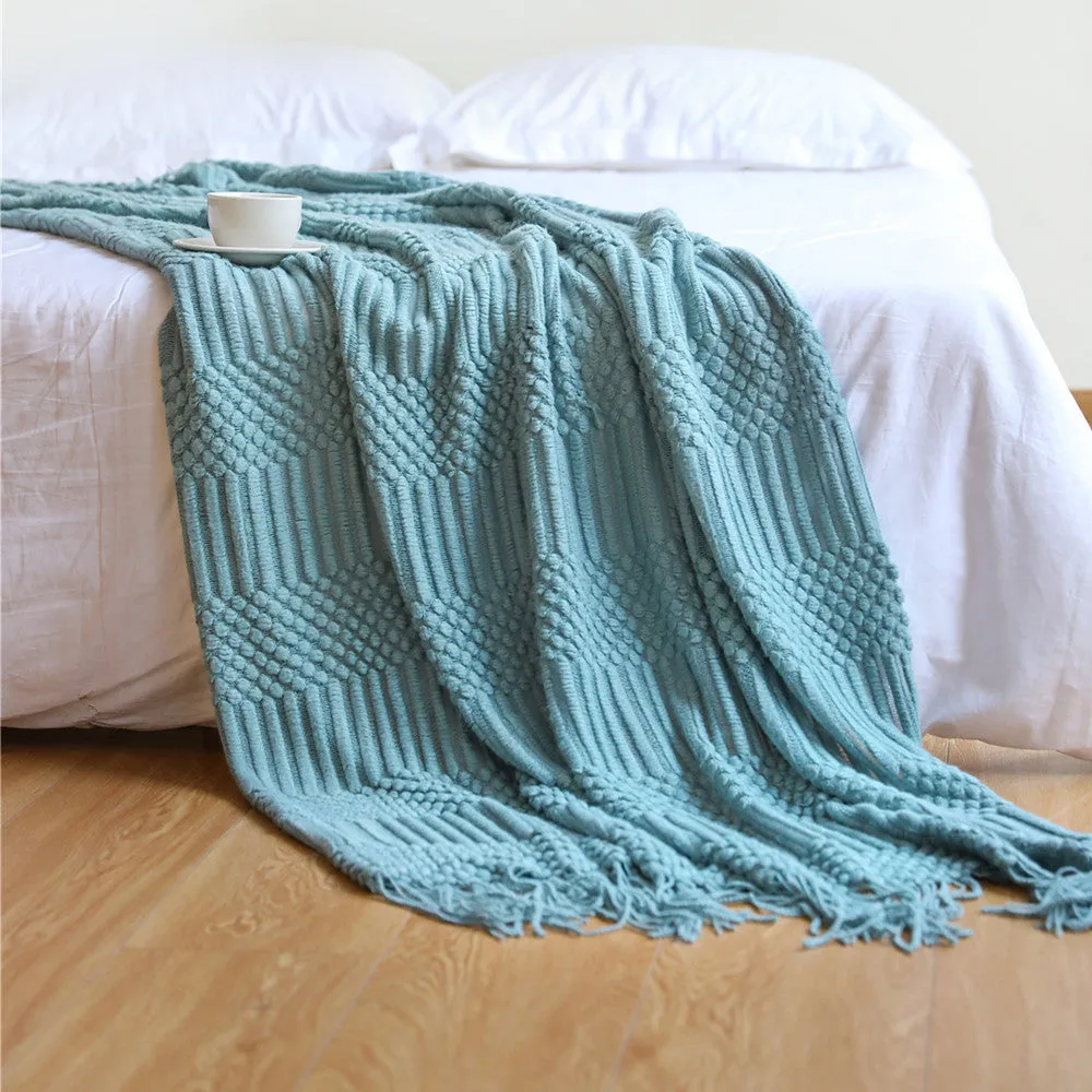 Luxurious Nordic Sofa Knitted Blanket