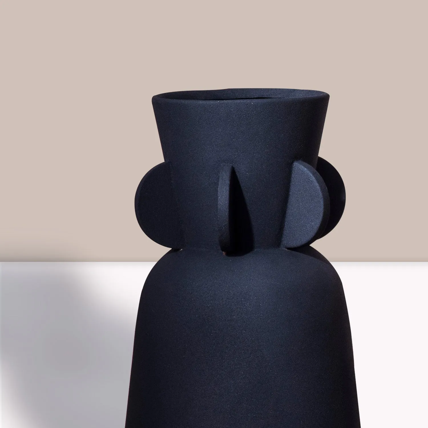 Luxurious Sage Black Metallic Vase