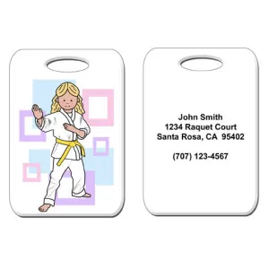 Martial Arts or Karate Kid Bag Tag - Girl