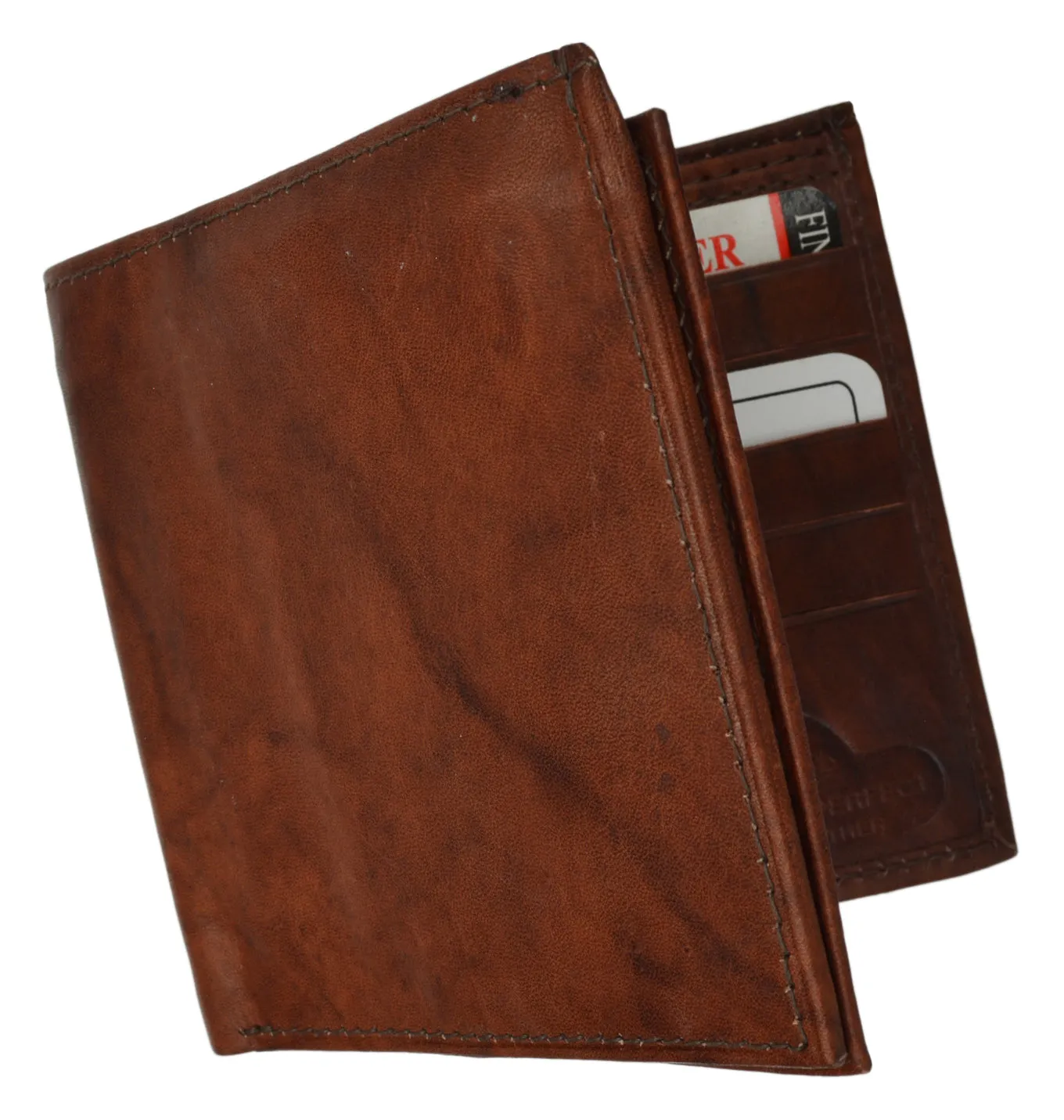 Mens Hispter Genuine Leather Bifold Card ID Wallet 501CF