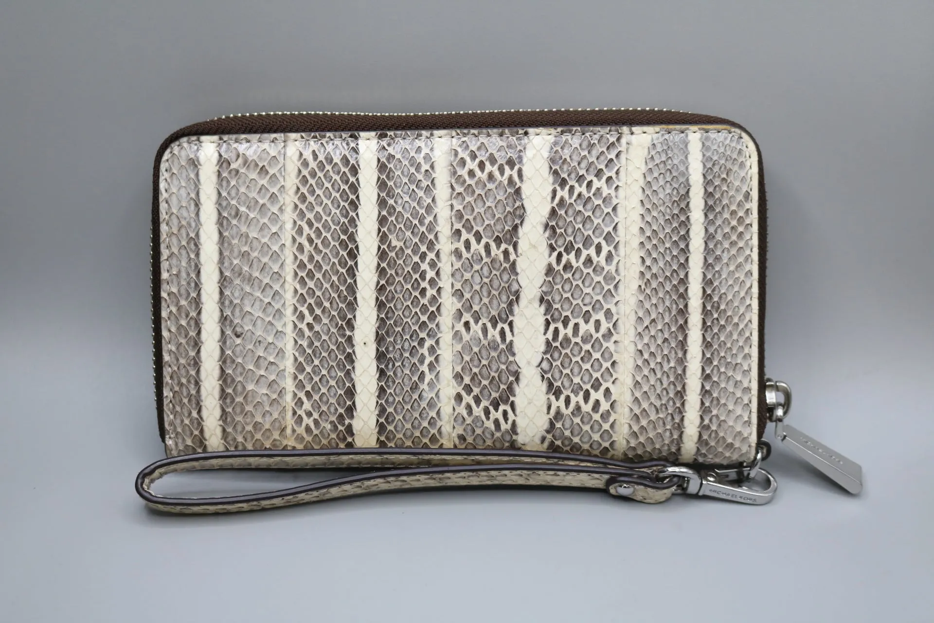 Michael Kors Snake Skin Wallet (L) 0.75" (W) 7" (H) 4"