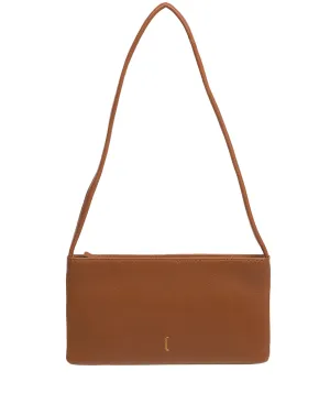 'Mimi' Tan Leather Evening Phone Bag