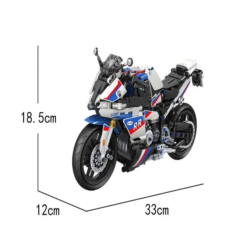 MOC Tech Track Racing Motorcycle Bricks Toy 7054