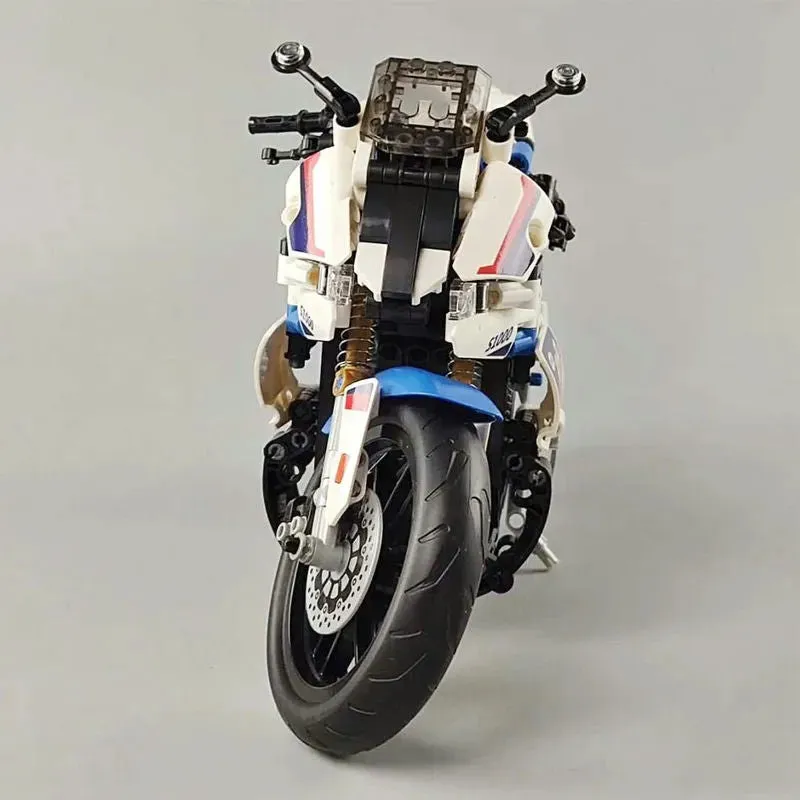 MOC Tech Track Racing Motorcycle Bricks Toy 7054