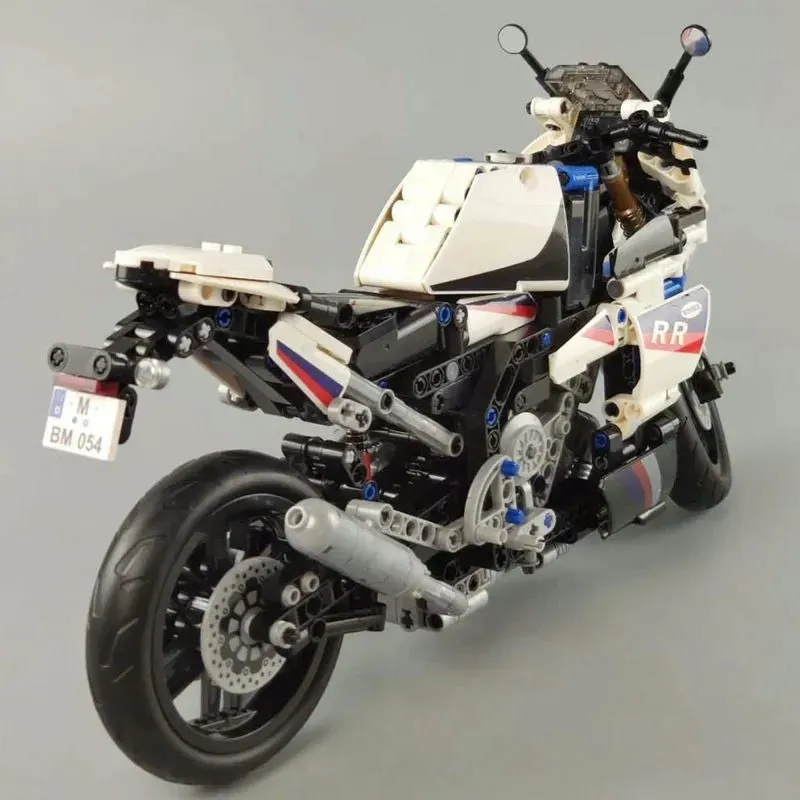 MOC Tech Track Racing Motorcycle Bricks Toy 7054