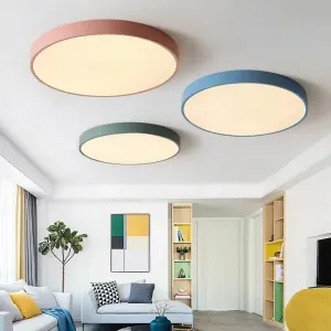 Modern Macaroon Luminaries Led Ceiling Light Room Aisle Home Decor Nordic Round LED Acrylic for Living Room Kids Contemporary