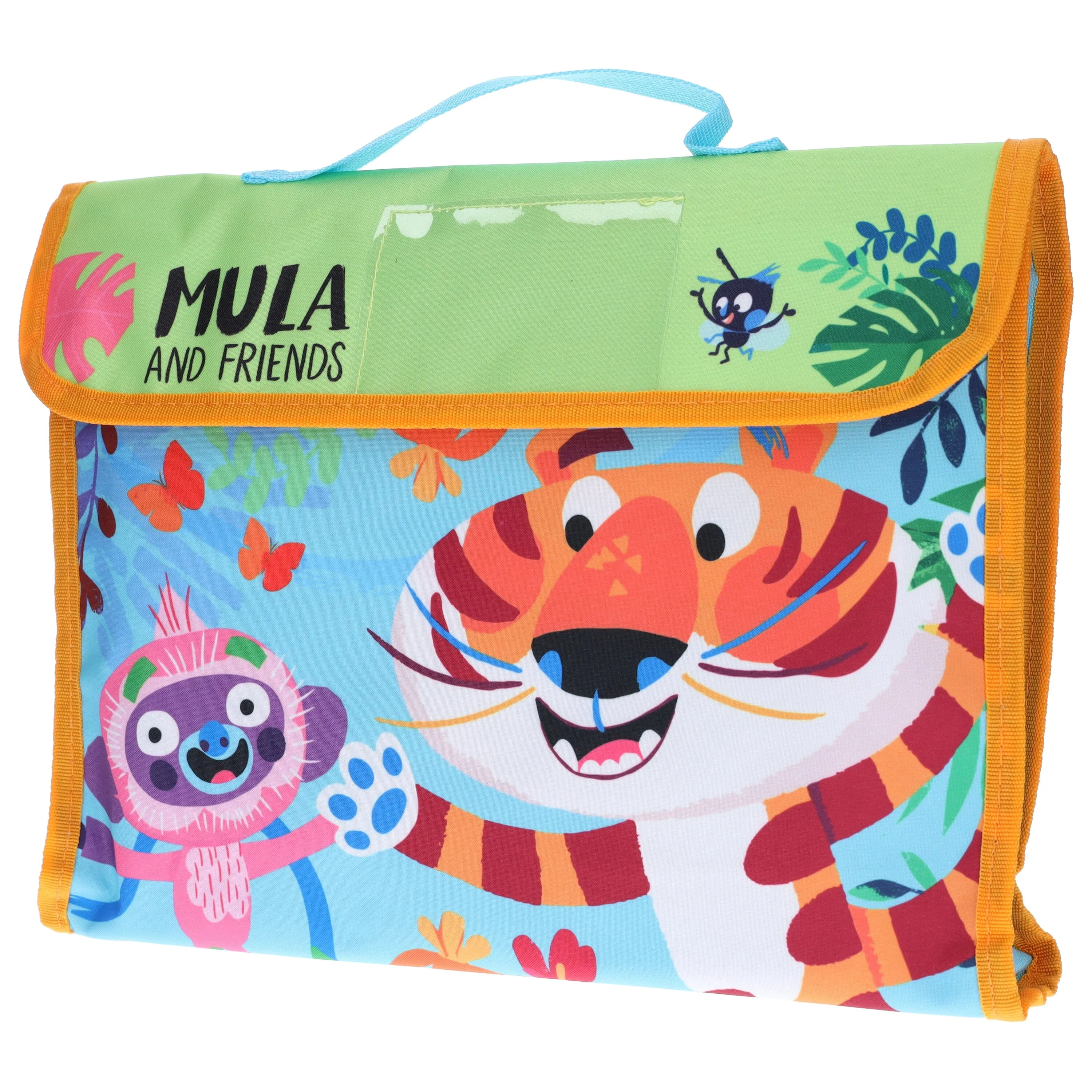 Mula and Friends: Children's Nursery School Hand Bag in Green & Blue Colour - Ages 3 