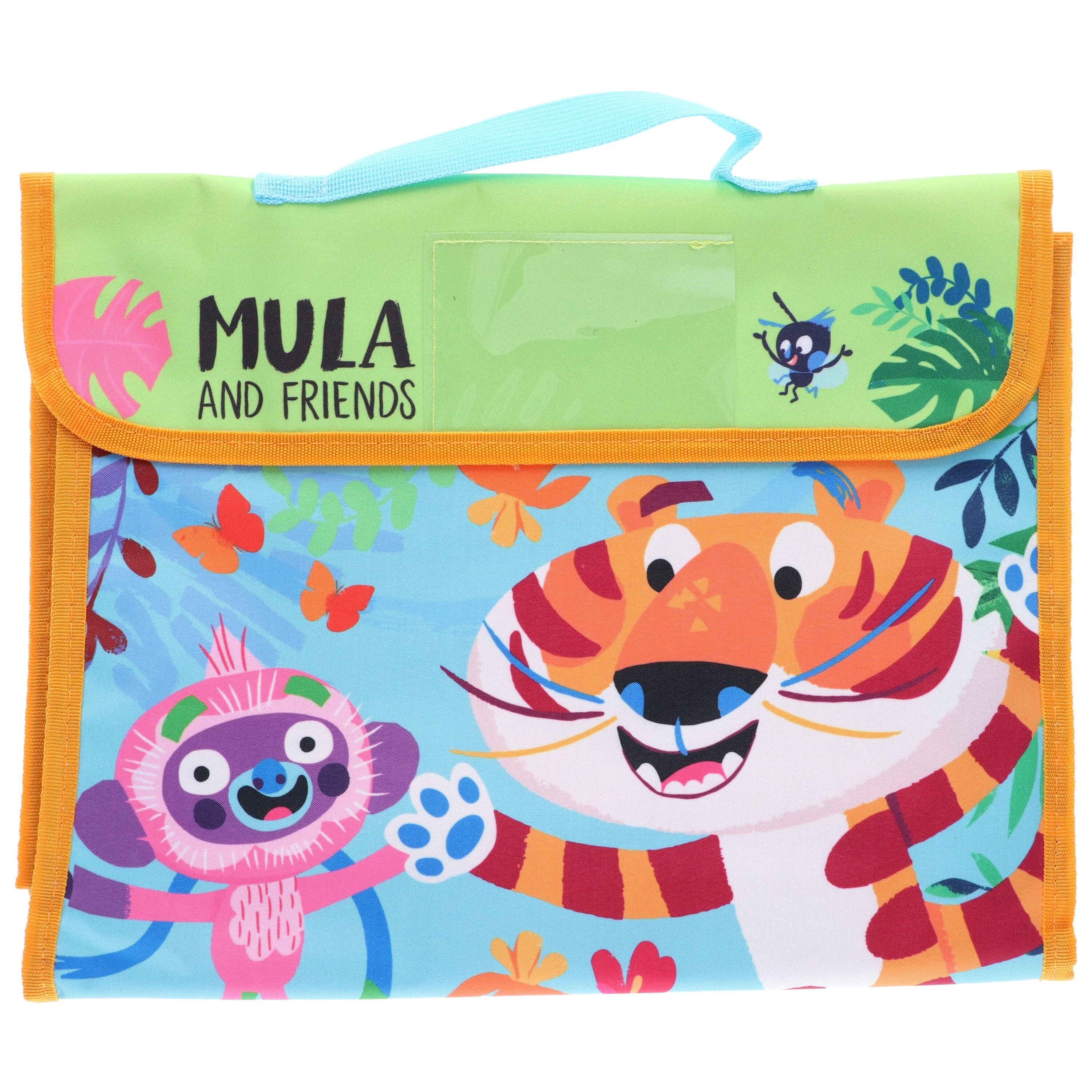 Mula and Friends: Children's Nursery School Hand Bag in Green & Blue Colour - Ages 3 