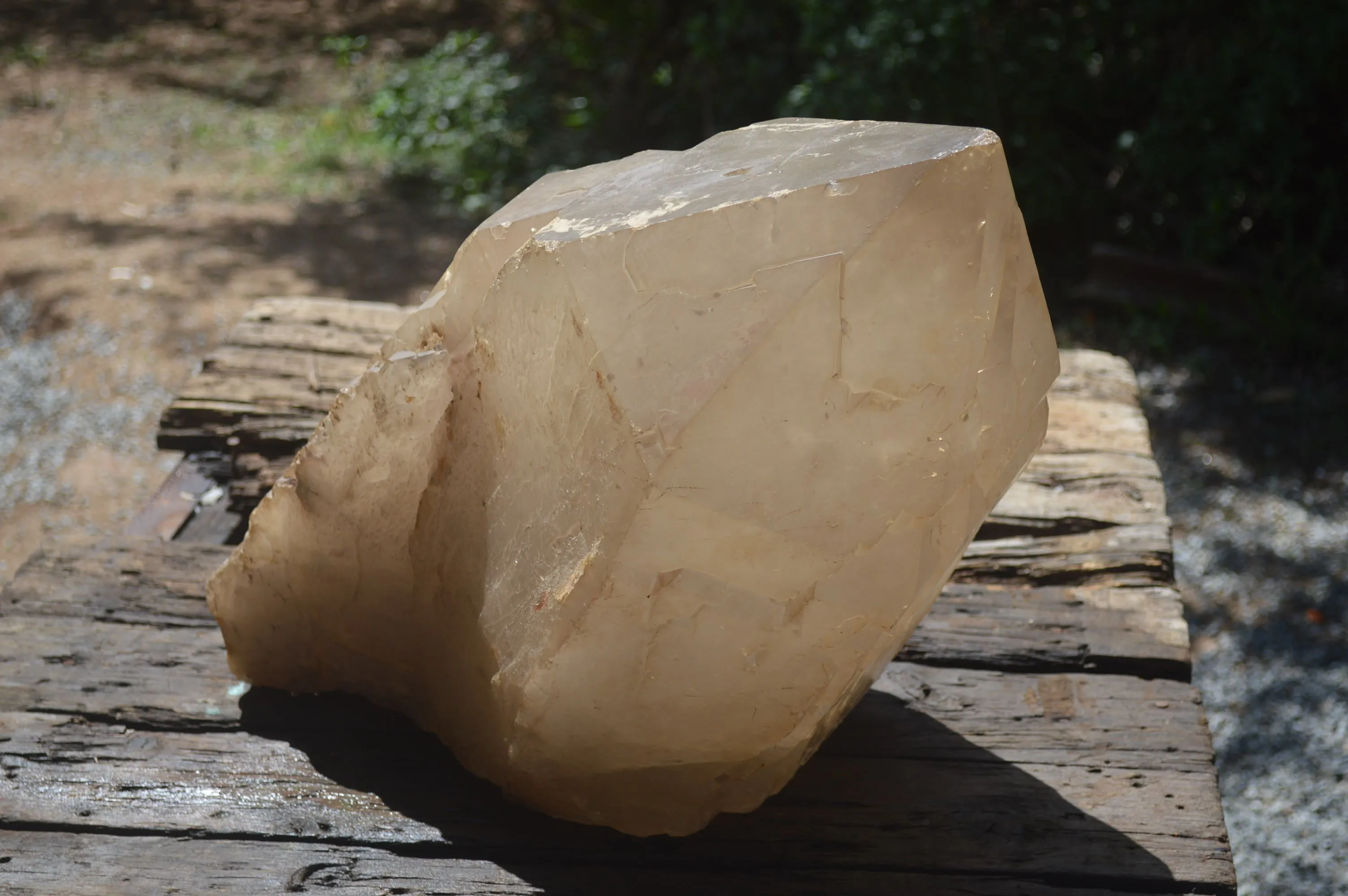 Natural Extra Large 1980's Self Healed Smokey Quartz Floater Crystal x 1 From Karibib, Namibia