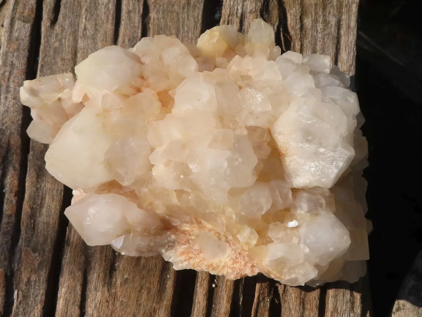 Natural Extra Large White Quartz Cluster With Limonite Colouring  x 1 From Madagascar