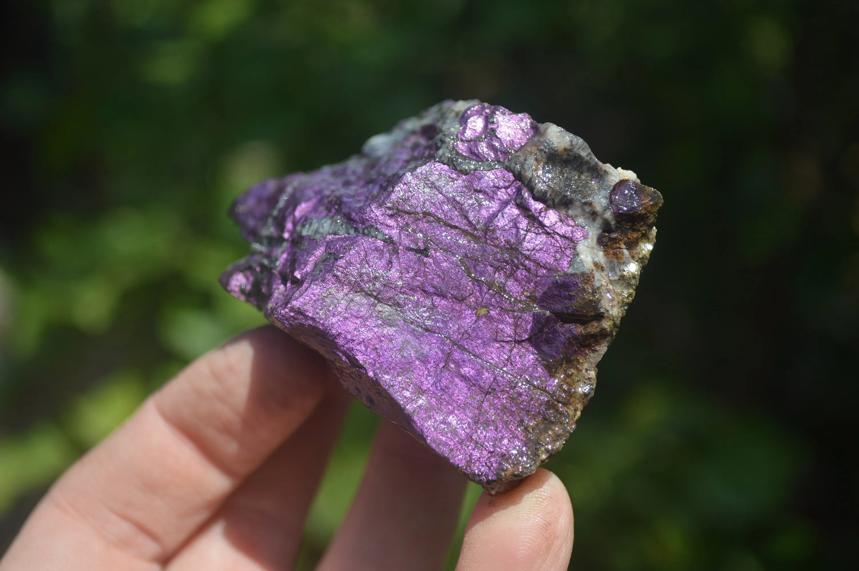 Natural Metallic Purpurite Cobbed Specimens x 15 From Erongo, Namibia