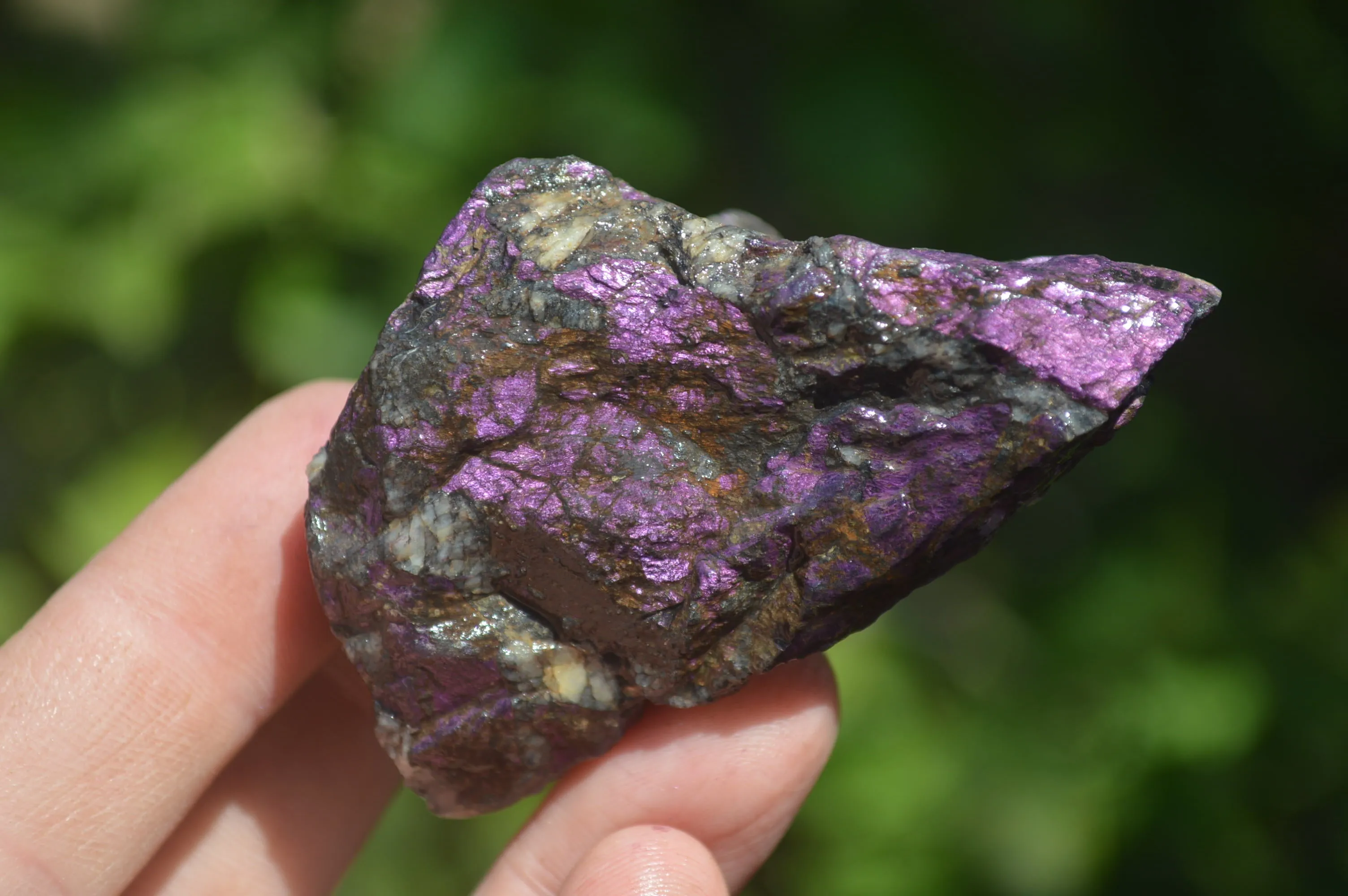 Natural Metallic Purpurite Cobbed Specimens x 15 From Erongo, Namibia