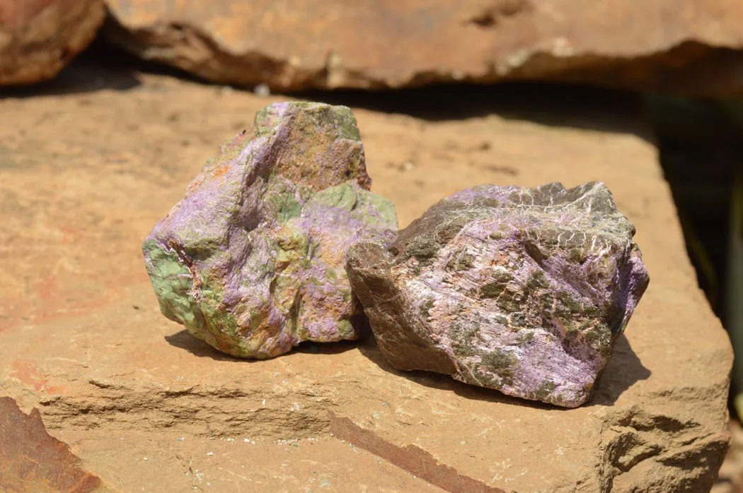 Natural Selected Purple Stichtite Specimens x 21 From Barberton, South Africa