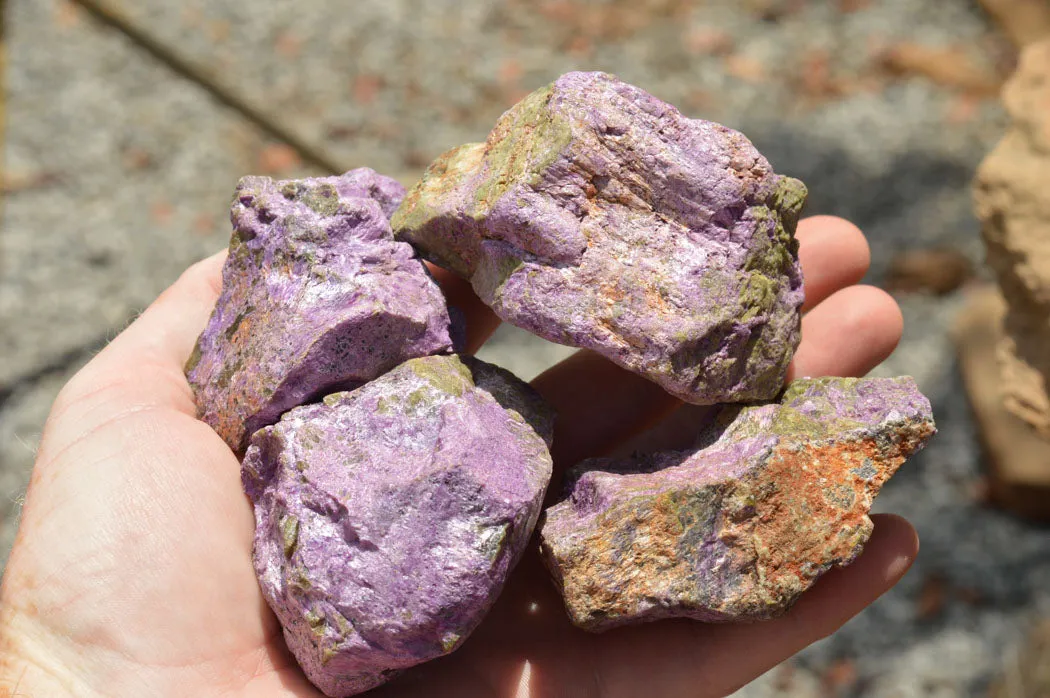 Natural Selected Purple Stichtite Specimens x 21 From Barberton, South Africa