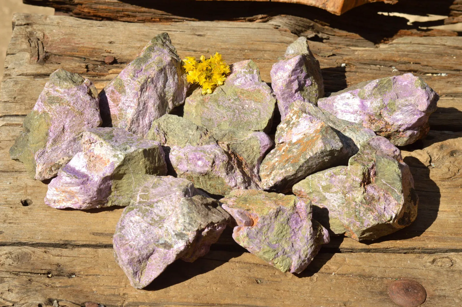 Natural Selected Stichtite & Green Serpentine Cobbed Specimens x 12 From Barberton, South Africa