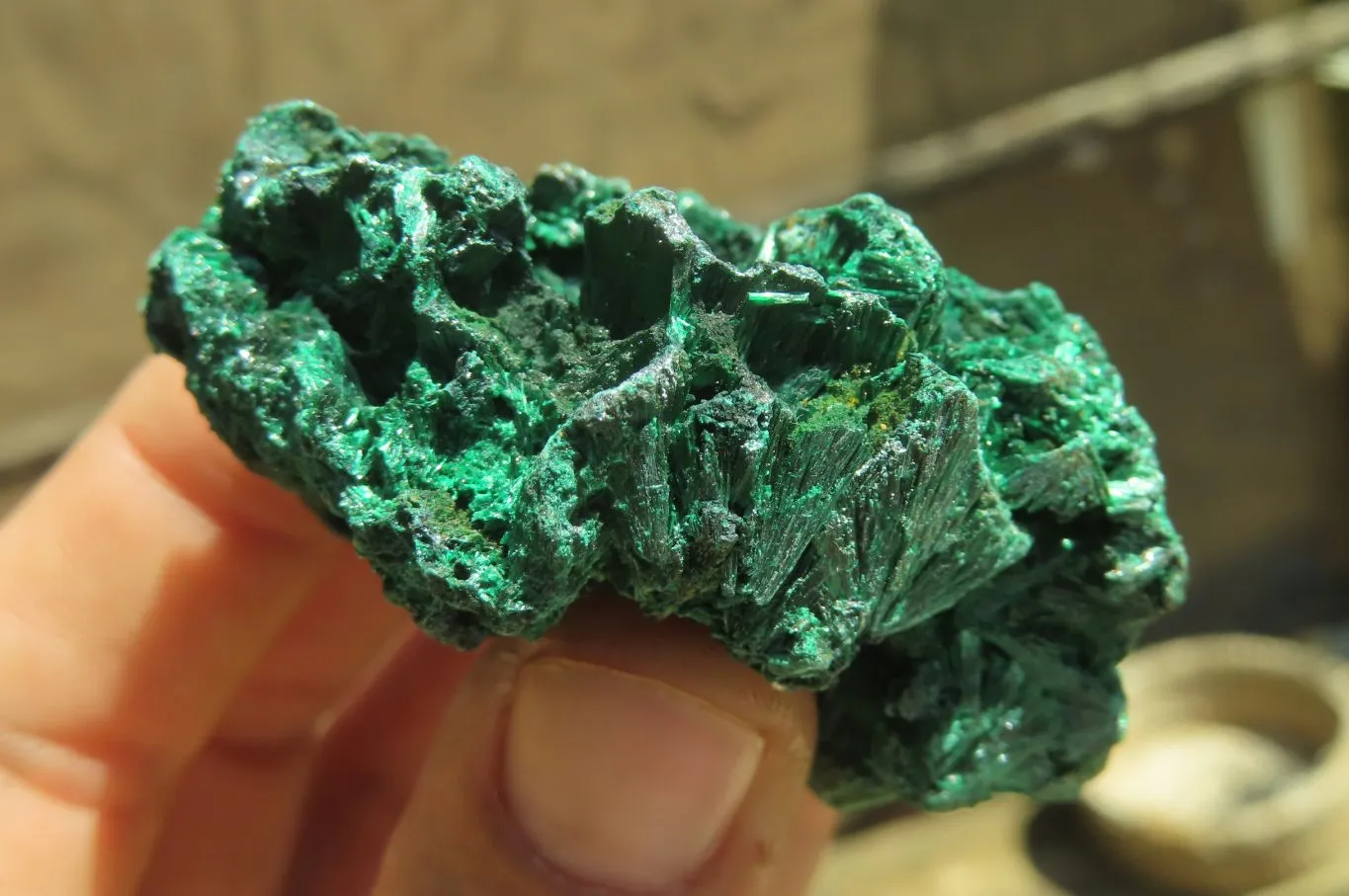 Natural Silky Malachite Specimens x 13 From Kasompe, Congo