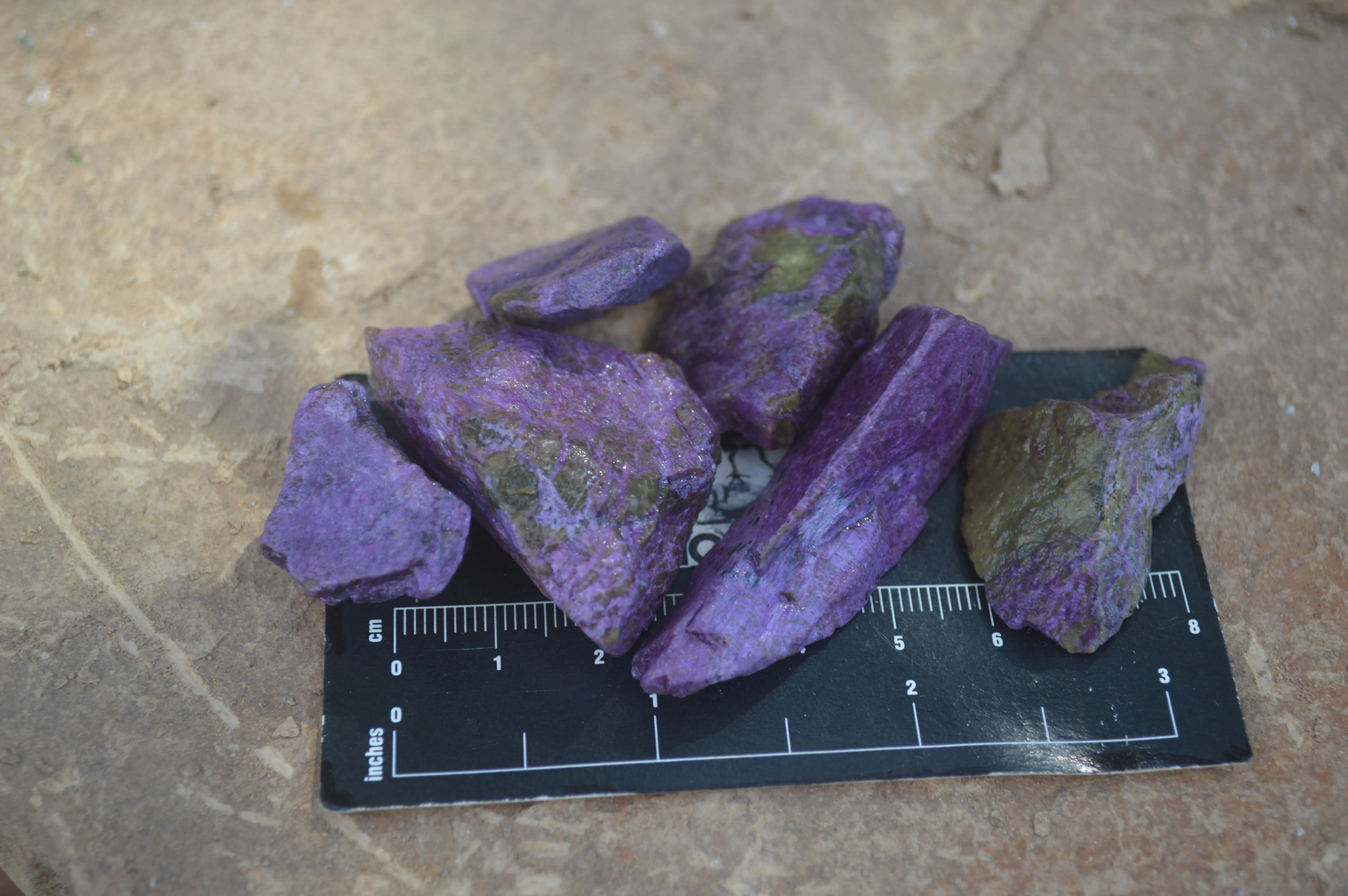 Natural Small Purple Stichtite & Green Serpentine Cobbed Pieces  - Sold per 2 kg (400-600 pieces) - From Barberton, South Africa