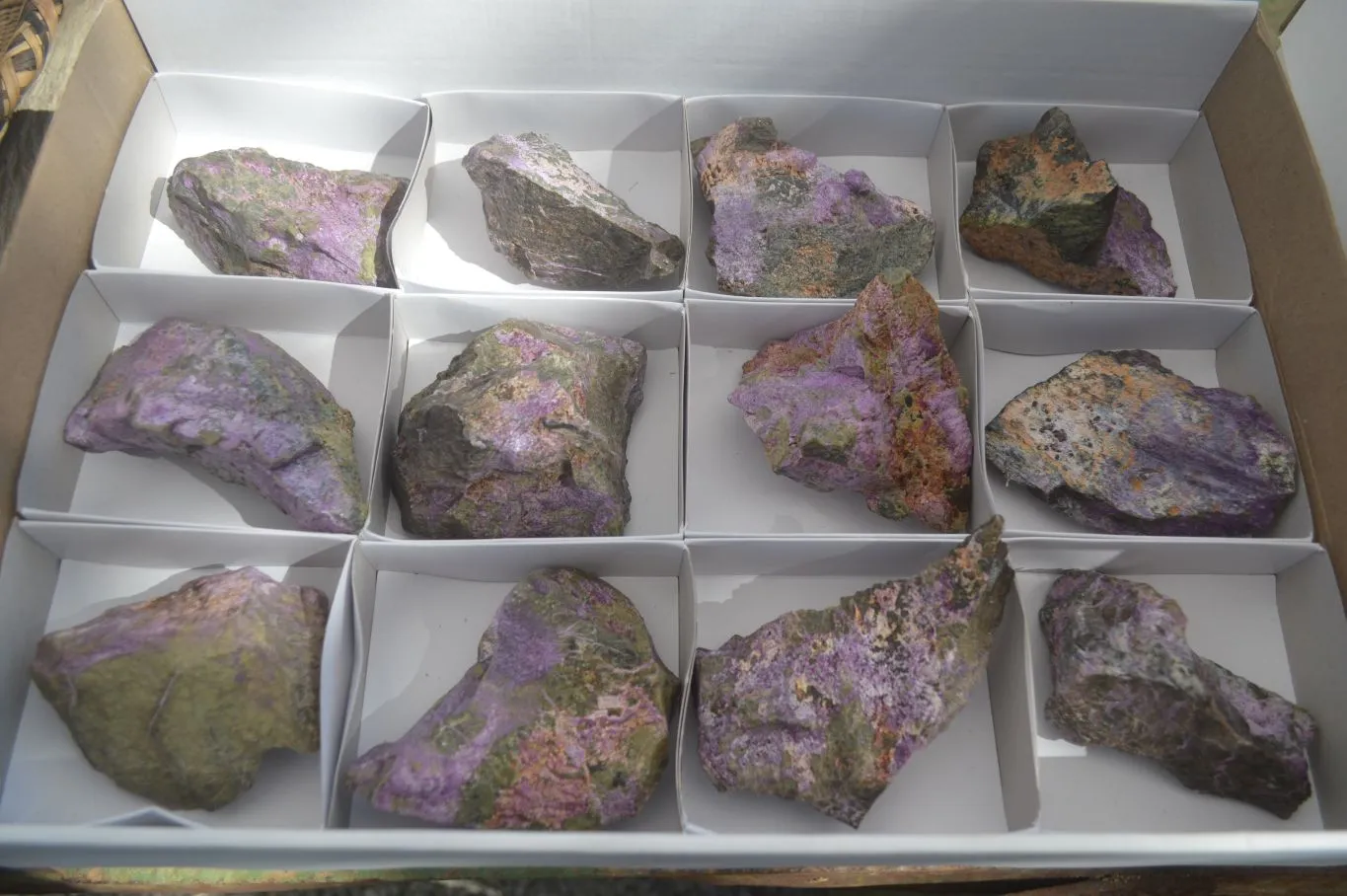 Natural Stichtite & Serpentine Cobbed Specimens x 12 From Barberton, South Africa