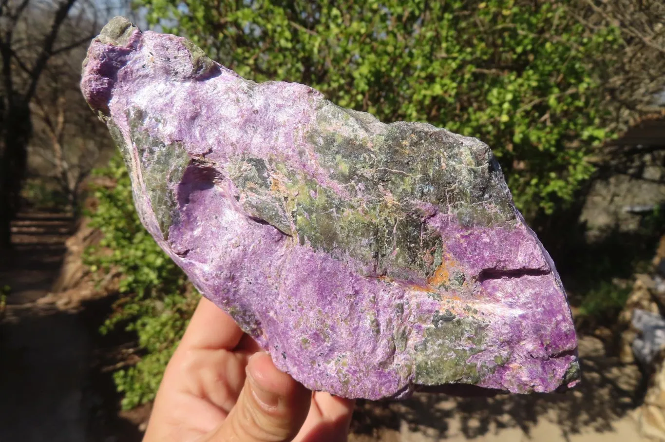 Natural Stichtite & Serpentine Specimens x 2 From Barberton, South Africa