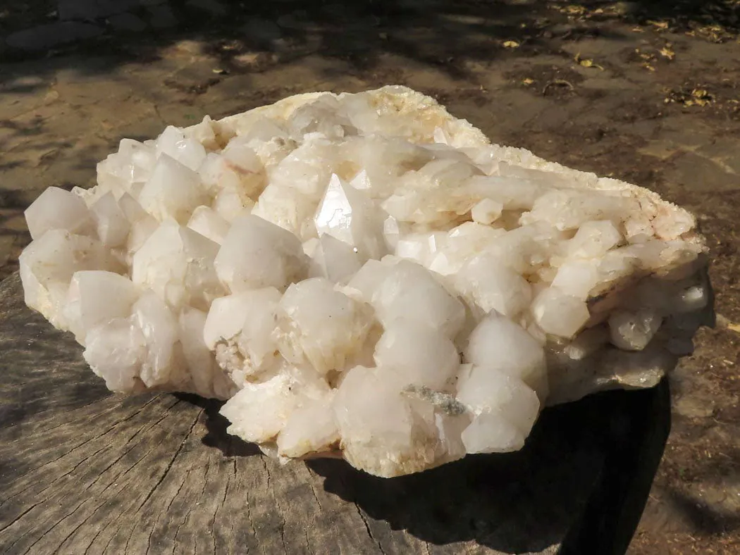 Natural Stunning Large White Quartz Cluster  x 1 From Mandrosonoro, Madagascar