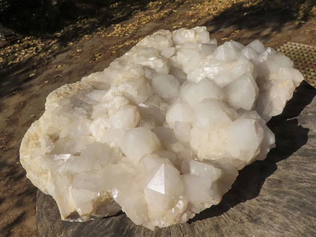 Natural Stunning Large White Quartz Cluster  x 1 From Mandrosonoro, Madagascar