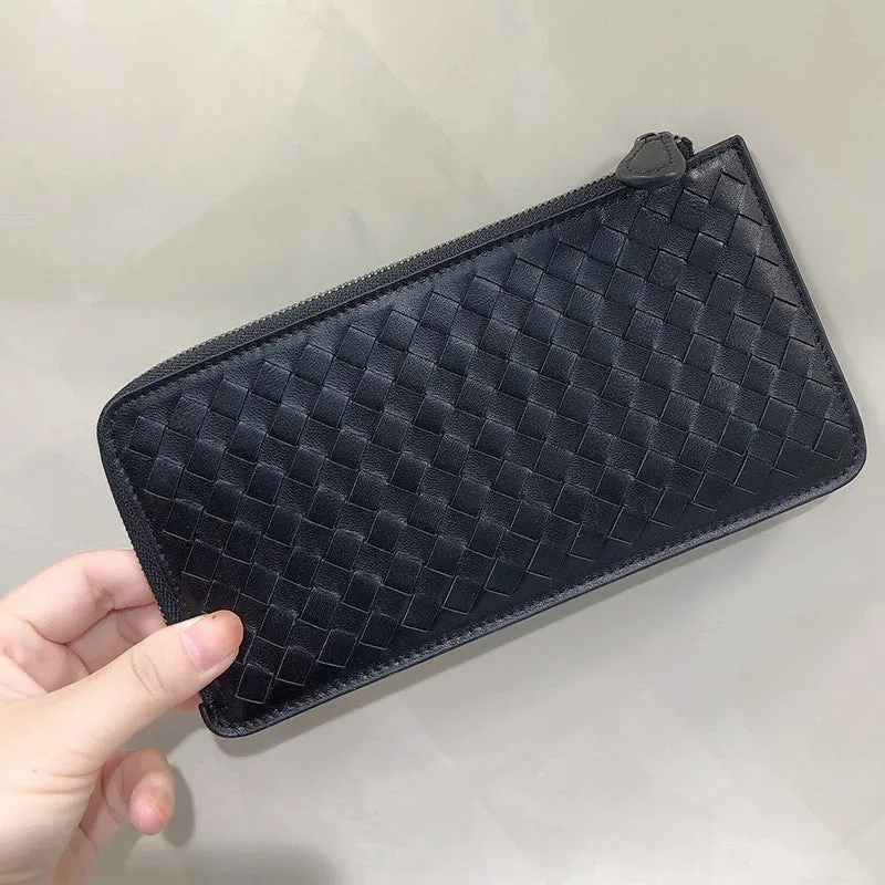 New Leather Wallet TikTok Same Coin Purse Wallet Lamb Leather Card Holder Certificate Card Holder Ladies Card Holder Long